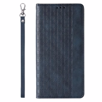 Magnet Strap Ümbris Ümbris jaoks Samsung Galaxy S23 Flip Wallet Mini Lanyard Stand sinine