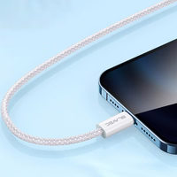 Blavec Kaabel Candy braided - USB to Lightning - 2,4A 3 metres Apple CarPlay (CCA-UL24W30) valge