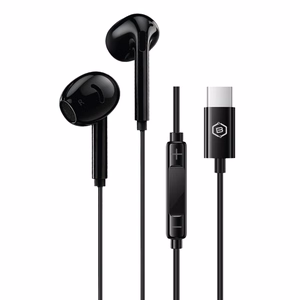 Blavec BHS-02 USB-C kõrvaklapid ilma silikoonotsikuteta, mikrofoni ja DAC-iga (BHS02-B), mustad