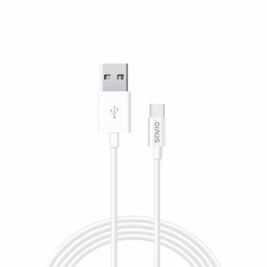 Savio CL-125 USB kaabel USB 2.0 1 m USB A USB C valge