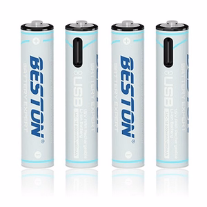Rechargeable AAA batteries koos USB C, 400mAh, Li-Ion, 4 pcs