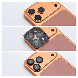 Tempered Glass Camera Lens Protector for iPhone 17 PRO / 17 PRO MAX Blue Star Easy Install black