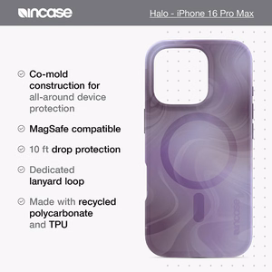 Incase Halo Case MagSafe'i toega ümbris iPhone 16 Pro Maxile, Tidal Ocean värvitoonis