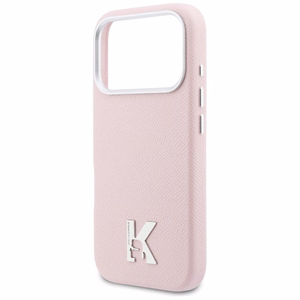 Karl Lagerfeld Чехол для iPhone 17 Pro Max HC MAGSAFE PU FW W/ KHEAD LOGO розовый