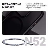 Crong Hybrid Frost MAG Cover - iPhone 17e / 16e MagSafe ümbris (must)