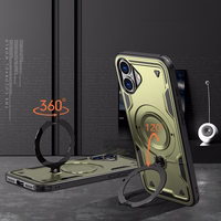 Hybrid Armor Trendy Ümbris with MagSafe jaoks iPhone 16 Plus - Roheline