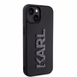 KARL LAGERFELD ümbris jaoks IPHONE 15 KLHCP15S3DMBKCK (3D Logo Glitter) must