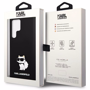 Karl Lagerfeld Silicone Choupette ümbris jaoks Samsung Galaxy S24 Ultra - must