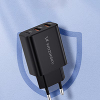 Wozinsky CWCUCB 30W USB-C / 2 x USB-A Wall Laadija - must
