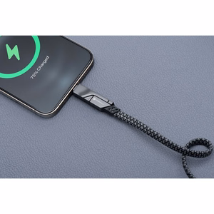 Kaabel 4in1 USB C / USB A to USB C / Lightning Forcell F-Energy QC PD 3A 60W 1 m C241 chrome