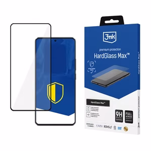 Tugevdatud täispinnaga karastatud klaas 3mk HardGlass Max Black Xiaomi Poco X6 Pro 5G jaoks
