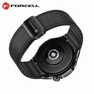 Strap to Samsung Galaxy Watch Forcell F-Design FS20 magnetic eco-friendly leather 22 mm black