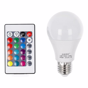 LED RGB lambipirn 10W E27 A60 mitmevärviline