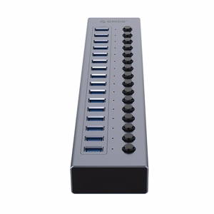 Orico BT2U3-16AB Jaotur 16x USB-A 3.0 lülititega - hall