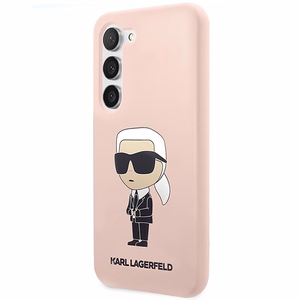 Karl Lagerfeld KLHCS23MSNIKBCP S23+ S916 жёсткий чехол розовый/розовый Silicone Ikonik