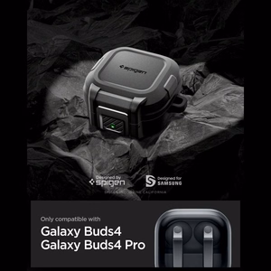Spigen Lock Fit Case for Samsung Galaxy Buds 4 / 4 Pro - Matte Black