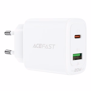 Acefast wall Laadija USB Type C / USB 20W, PPS, PD, QC 3.0, AFC, FCP valge (A25 valge)