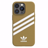 Adidas OR Molded Case PU iPhone 13 Pro Max jaoks - beež ja kuldne