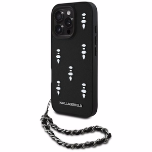 Karl Lagerfeld Saffiano Crystals w/Chain iPhone 16 Pro Ümbris - Must