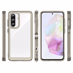 Outer Space Ümbris jaoks Samsung Galaxy A26 Cover with Flexible Frame - Semi-läbipaistev, must
