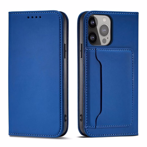 Magnet Card Ümbris jaoks Samsung Galaxy S23+ flip cover wallet stand sinine