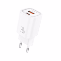 FONENG seinalaadija EU70 PD 20W 1xUSB-C + 1xUSB QC3.0 + kaabel USB-C - Lightning valge