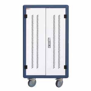 Techly Ventilated laadimis Station Trolley 30 Notebook või Smartphone must/hall