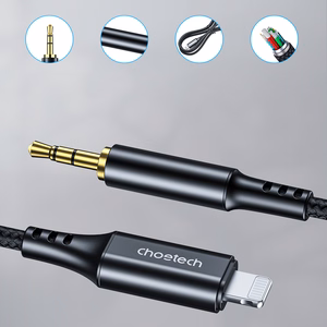 Choetech AUX007 Lightning / mini jack 3.5mm kaabel 1m must