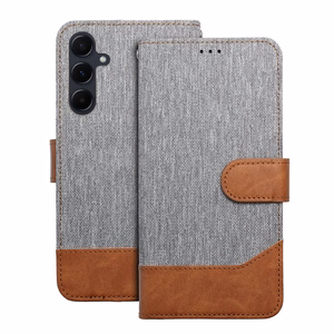 Чехол-книжка для Samsung S25 PLUS Jeans Book серый