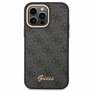 Guess 4G Vintage Gold Logo ümbris iPhone 14 Pro must