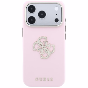 Guess Smooth & Big Strass Logo ümbris iPhone 18 Pro / 17 Pro – roosa