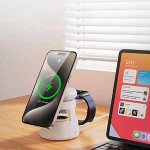 DUZZONA W23 5-in-1 Magnetic Juhtmevaba Charging Station with Bluetooth Speaker