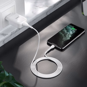 Phone Laadija Hoco USB A 2A 10W + Kaabel USB A to Lightning N2 valge