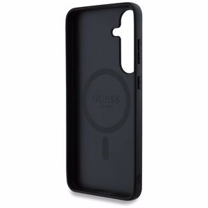 Guess 4G Round Patch Classic Logo MagSafe Ümbris jaoks Samsung Galaxy S25 Plus Brown