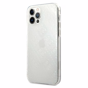 Guess GUHCP12M3D4GTR iPhone 12/12 Pro 6.1" прозрачный жёсткий чехол 4G 3D Pattern Collection