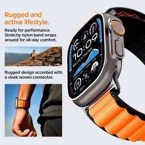 SPIGEN WBF1 rihm APPLE WATCH 6 / 7 / 8 / 9 / 10 / SE / ULTRA 1 / 2 (44 / 45 / 46 / 49 MM) must/oranž