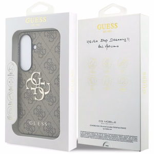 Guess 4G Big Metal Logo чехол для Samsung Galaxy S26 Plus коричневый