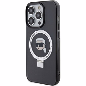 Karl Lagerfeld KLHMP15XHMRSKHK iPhone 15 Pro Max 6.7" чёрный/чёрный жёсткий чехол Ring Stand Karl Head MagSafe