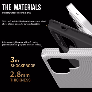 Perfectionists Kolmnurkne Ümbris Samsung S908 S22 Ultra 5G hõbedane