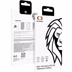 Tel Protect 10X Privacy Titanium privaatsusfiltriga karastatud kaitseklaas Apple iPhone 17 Pro Max telefonile