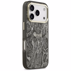 Guess Python Pattern MagSafe Чехол для iPhone 17 Pro - чёрный