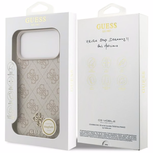 Guess 4G Small Classic Logo MagSafe-ümbris iPhone 17 Pro Max / 18 Pro Max jaoks, roosa