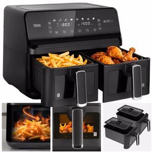 TEESA AIR FRYER DUAL POT XXL kuumaõhufritüür, 8 l, 2700 W