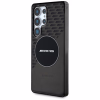 AMG läbipaistev Rhombs MagSafe Ümbris jaoks Samsung Galaxy S25 Ultra - must