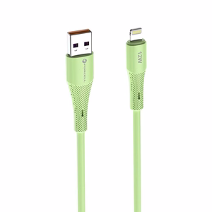 Kaabel USB A to Lightning Forcell F-Energy 2,4A 12W Silikoon 1 m C343 roheline