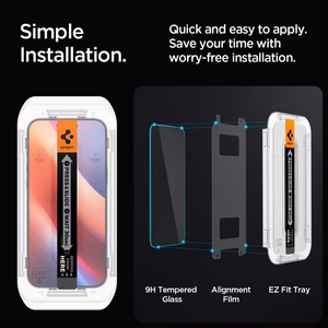 Spigen Glas.tR EZ Fit Privacy Karastatud klaas jaoks iPhone 16 Pro Max / 17 Pro Max - 2 pcs.