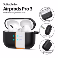 Tech-Protect Silicone Hook Ümbris jaoks AirPods Pro 3 - Must