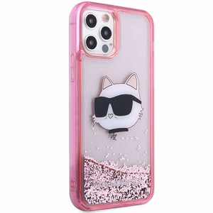 Karl Lagerfeld KLHCP12MLNCHCP iPhone 12/ 12 Pro 6.1" roosa/roosa hardcase Glitter Choupette Head