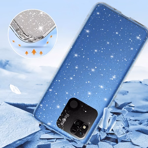 Crystal Glitter Ümbris jaoks Xiaomi Redmi 10A Hõbedane
