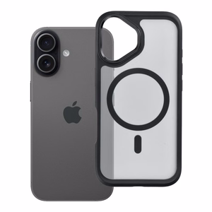 Case for iPhone 17 Forcell F-Protect Smoke Hybrid Premium compatible with MagSafe black